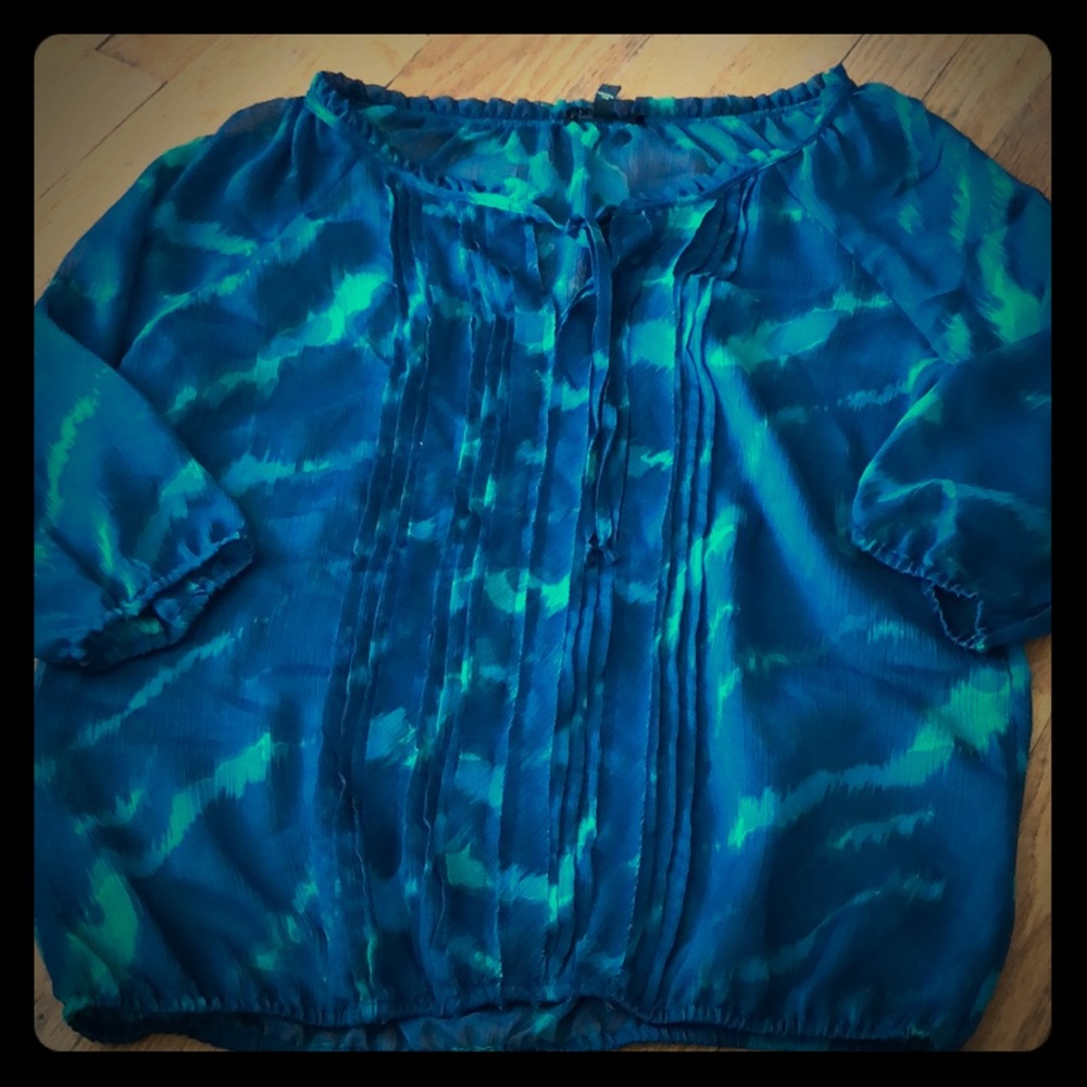 Express sheer multicolored blouse